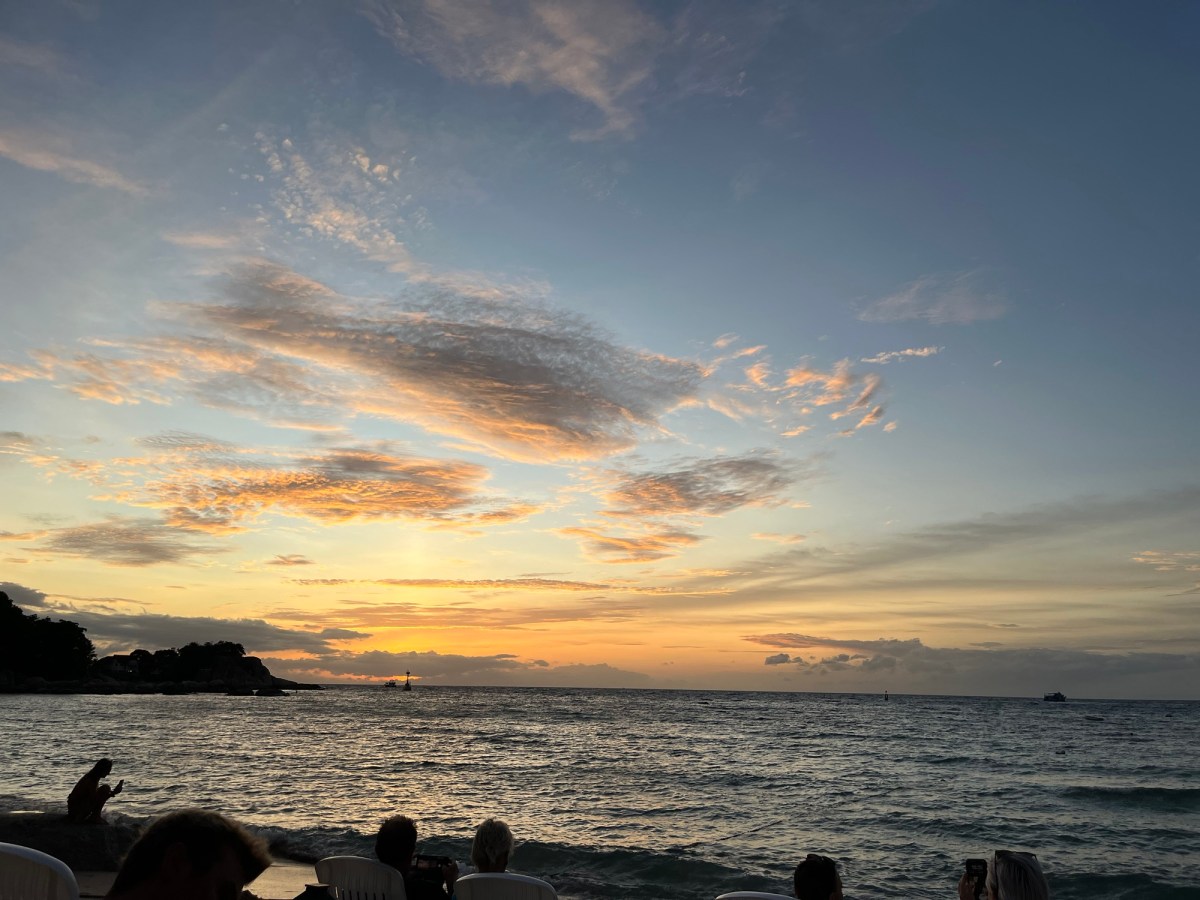 Watching the sunset for Kevin’s last day on the&nbsp;island