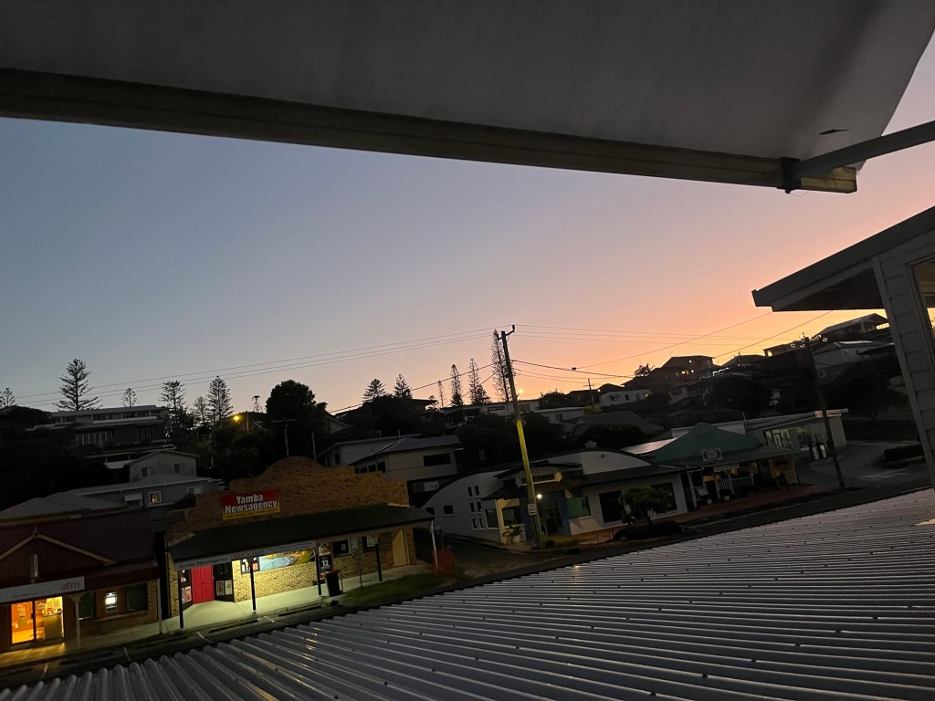 Catching a beautiful sunrise before another lazy day and&nbsp;work